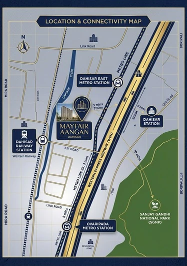 Mayfair Aangan Dahisar Strategic Location Map